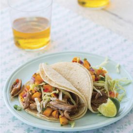 Slow-Cooked Pork Tacos with Peach and Nectarine Salsa Image